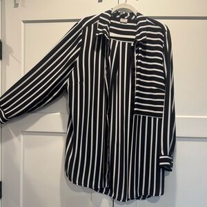 Chico's Monochrome Striped Top